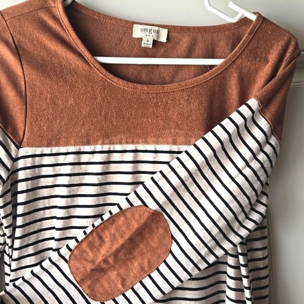 Umgee Long Sleeved Striped Shirt Dress - Picture 4 of 9